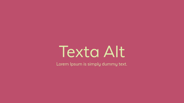 Texta Alt Font Family