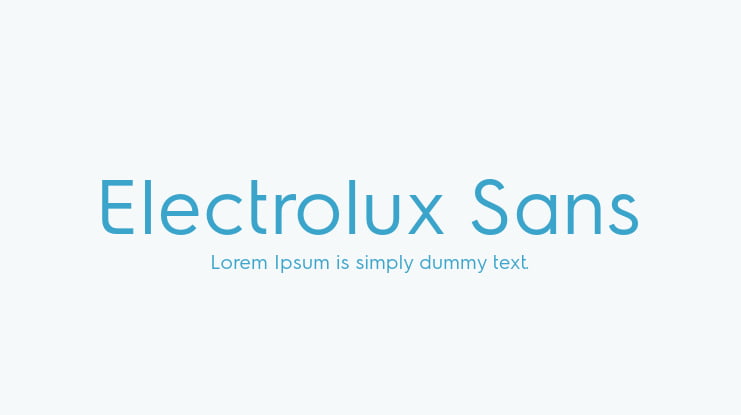 Electrolux Sans Font Family