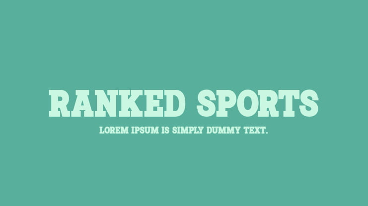 Ranked Sports Font