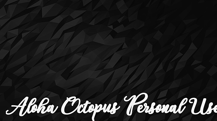 Aloha Octopus Personal Use Font