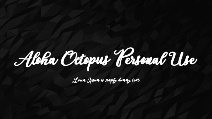 Aloha Octopus Personal Use Font