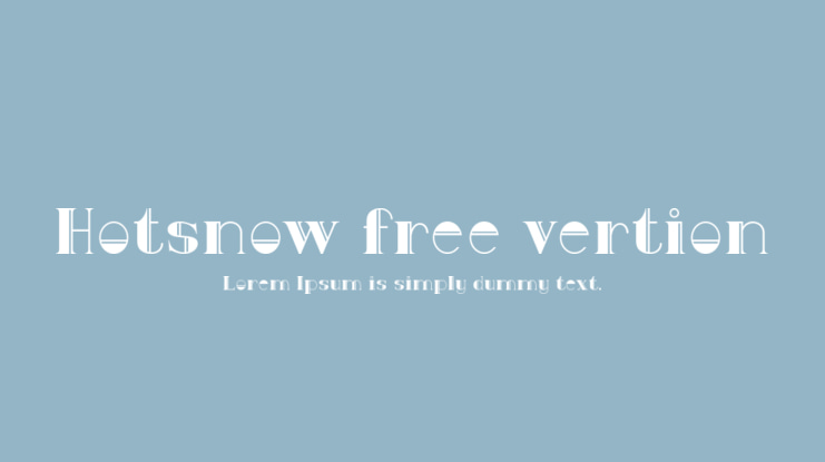 Hotsnow free vertion Font