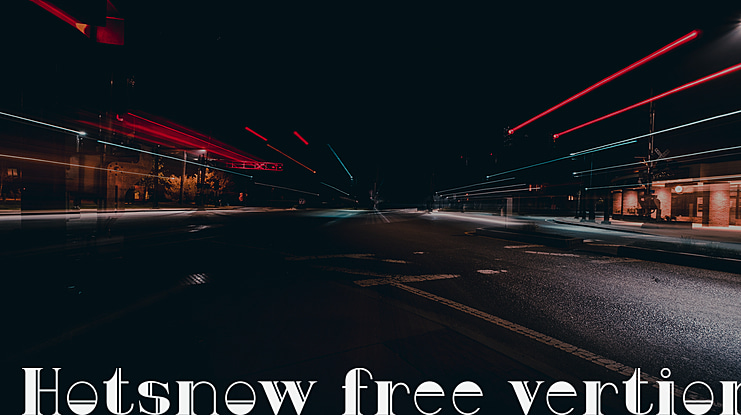 Hotsnow free vertion Font
