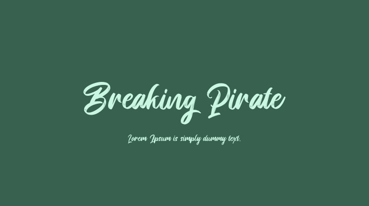 Breaking Pirate Font Family