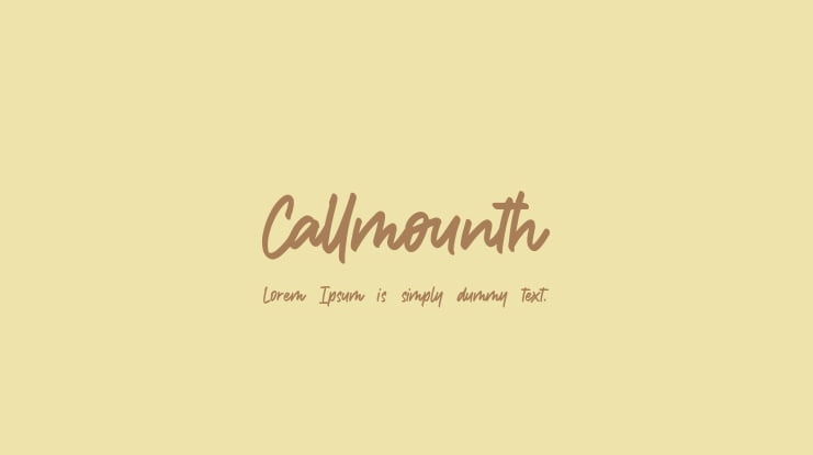 Callmounth Font