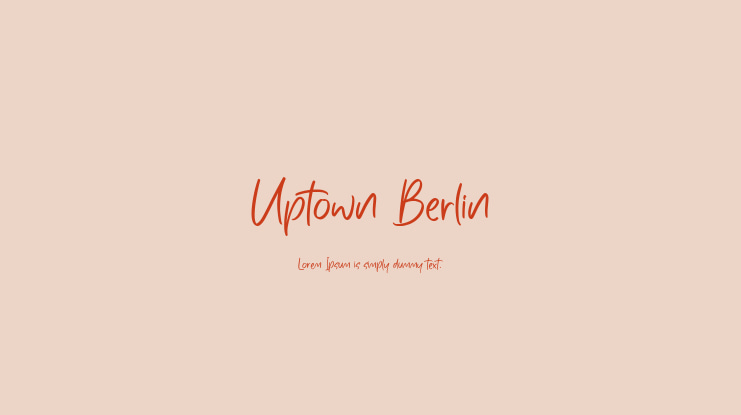 Uptown Berlin Font