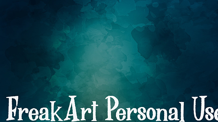 FreakArt Personal Use Font