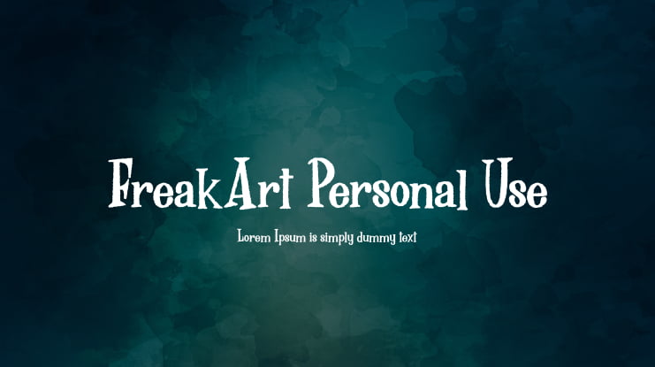 FreakArt Personal Use Font