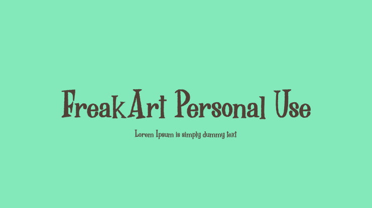 FreakArt Personal Use Font