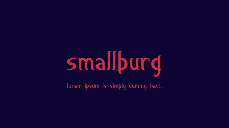 smallburg Font Family