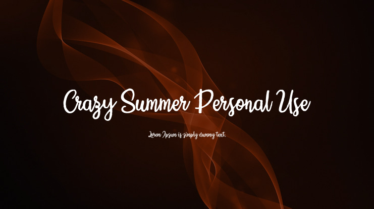 Crazy Summer Personal Use Font
