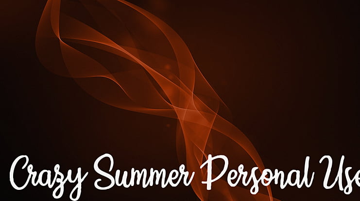 Crazy Summer Personal Use Font