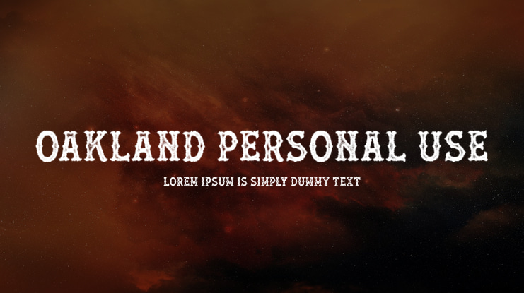 OAKLAND PERSONAL USE Font