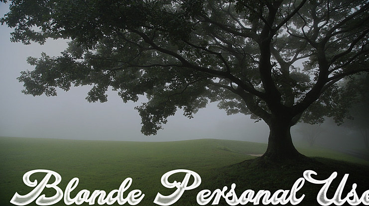 Blonde Personal Use Font