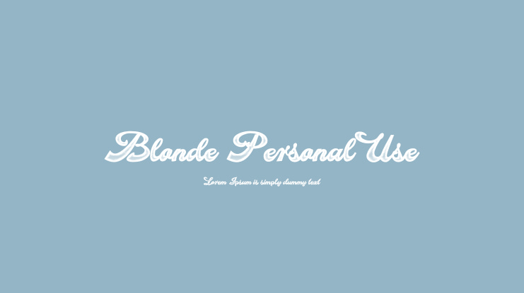Blonde Personal Use Font