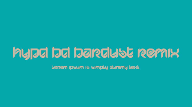 HYPD BD Bardust Remix Font