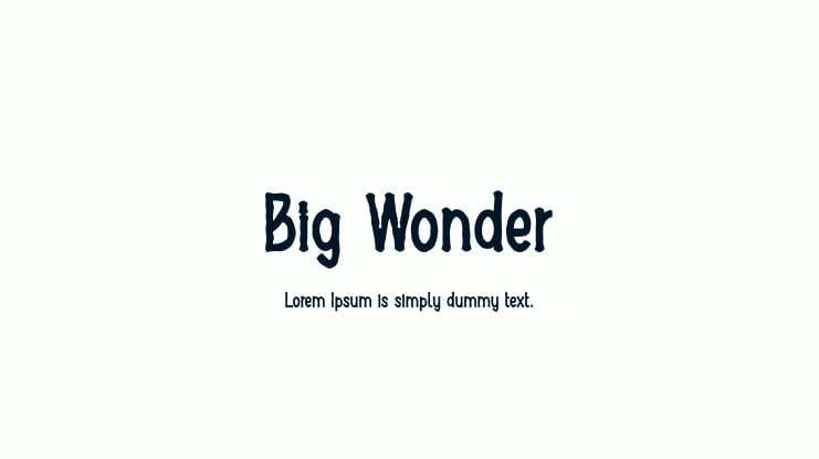 Big Wonder Font