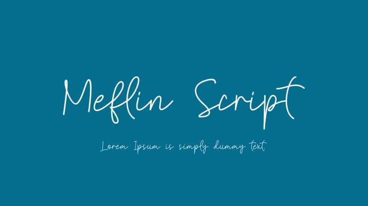 Meflin Script Font