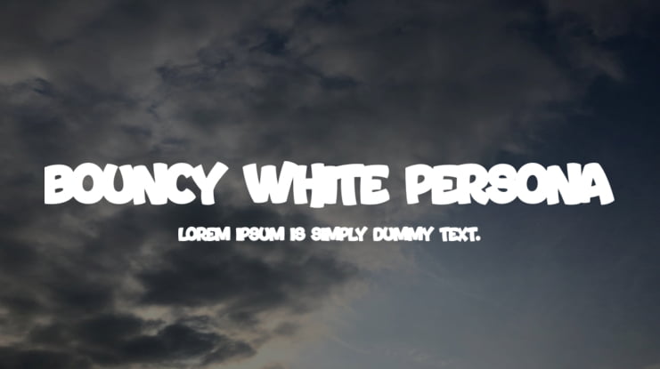 Bouncy White PERSONA Font