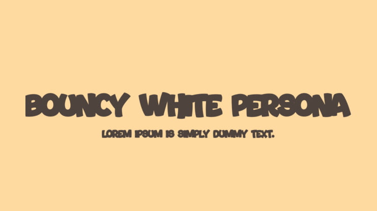 Bouncy White PERSONA Font