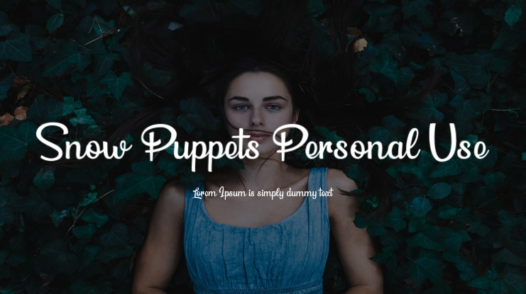 Snow Puppets Personal Use Font