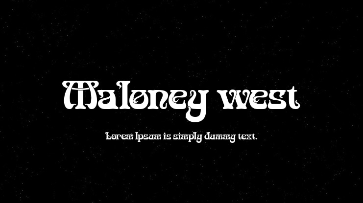 Maloney west Font
