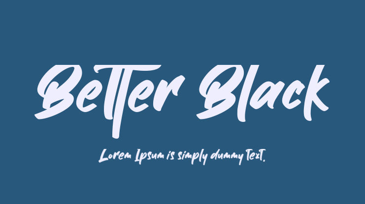 Better Black Font Family