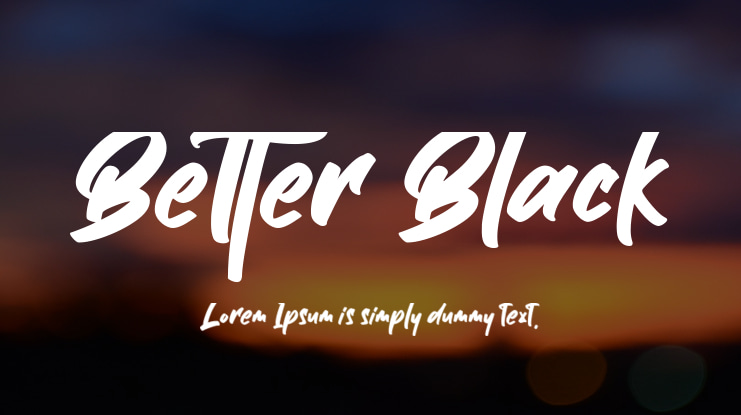 Better Black Font Family