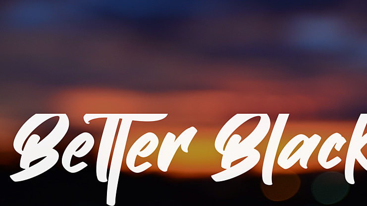 Better Black Font Family