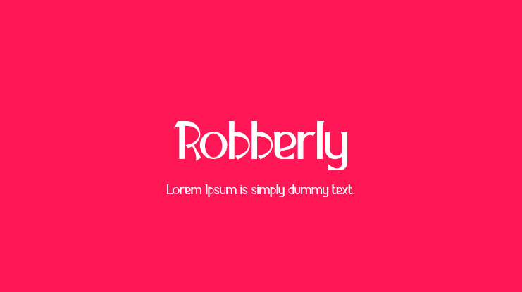 Robberly Font