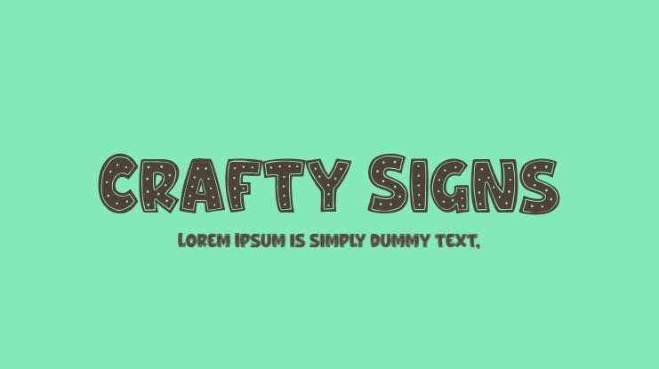 Crafty Signs Font