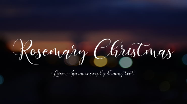 Rosemary Christmas Font Family