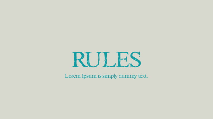 RULES Font