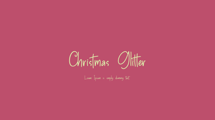 Christmas Glitter Font