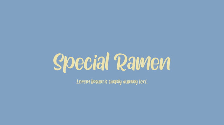 Special Ramen Font