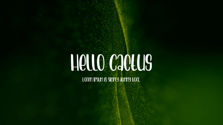 Hello Cactus Font