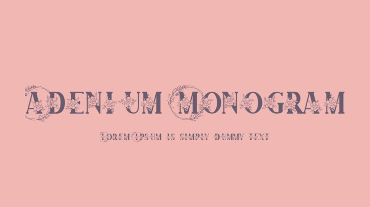 Adenium Monogram Font