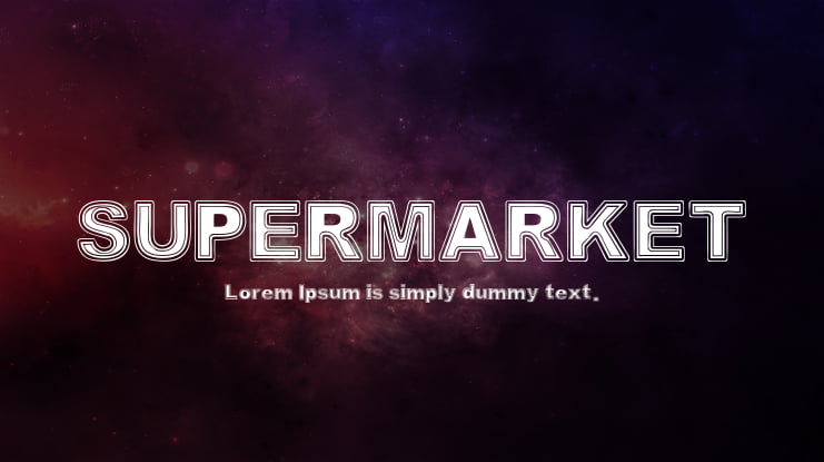 SUPERMARKET Font