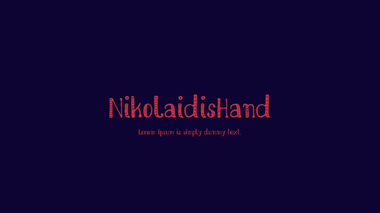 NikolaidisHand Font