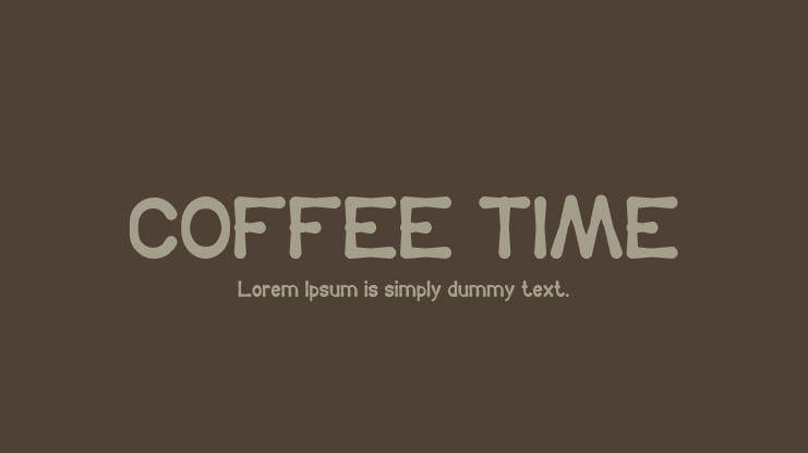 COFFEE TIME Font