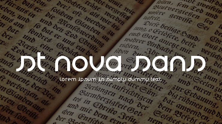 St Nova Sans Font