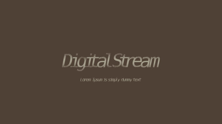 DigitalStream Font