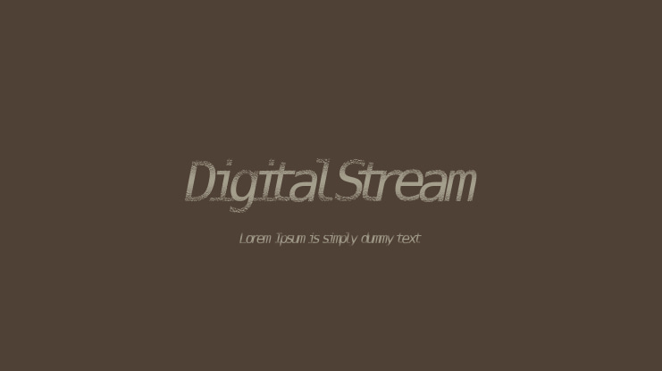DigitalStream Font