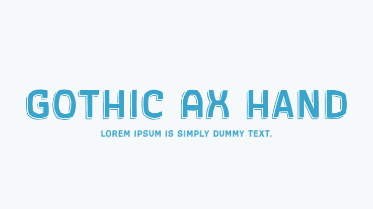 Gothic AX Hand Font