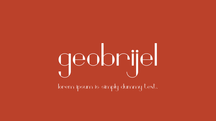 Geobrijel Font
