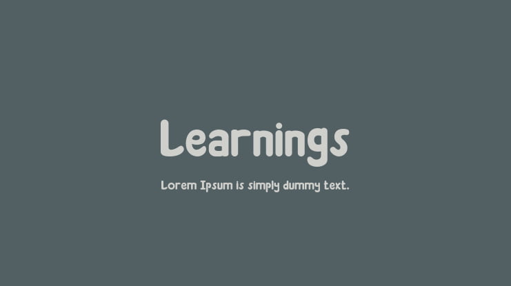Learnings Font