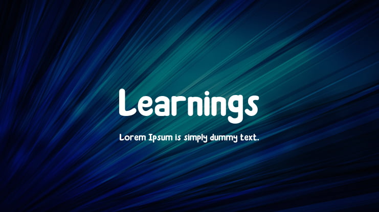 Learnings Font