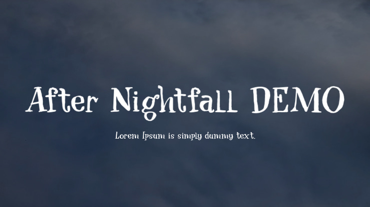 After Nightfall DEMO Font