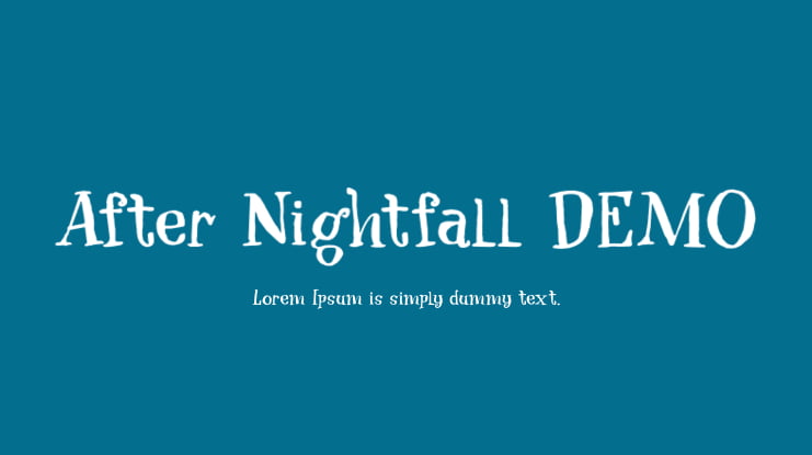 After Nightfall DEMO Font