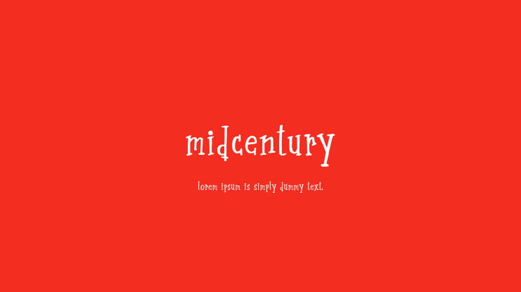 midcentury Font